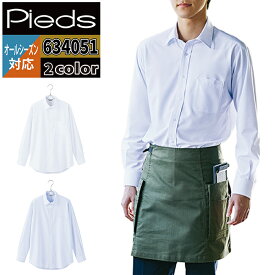 オフィスウェア ピエ 634051 メンズ長袖シャツ 3L-4L オールシーズン アイトス Aitoz