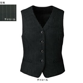 事務服・制服・オフィスウェア ヌーヴォ FV35889 ベスト 7号・チャコール55