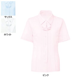 事務服・制服・オフィスウェア ヌーヴォ FB7086 ブラウス/リボン付（半袖） 5号・ピンク3