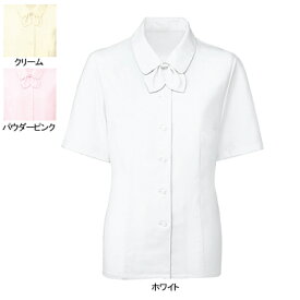 事務服・制服・オフィスウェア ヌーヴォ FB7088 ブラウス/リボン付（半袖） 7号・ホワイト1
