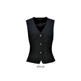 事務服・制服・オフィスウェア ピエ V9420-99 ベスト(3ツボタン) 7号・ブラック