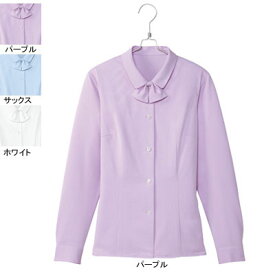 事務服・制服・オフィスウェア ピエ B2701-82 長袖ブラウス 7号・パープル