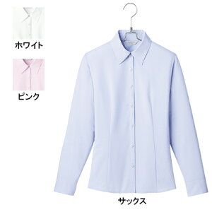 事務服・制服・オフィスウェア ピエ B3501 キテミテ体感長袖ブラウス 3号〜15号