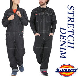 Dickies ディッキーズ D-706 つなぎ ツナギ デニム ストレッチ 日本規格 作業着 作業服 メンズ レディース おしゃれ かっこいい かわいい カジュアル 男女兼用 春夏 秋冬アウトドア コーコス信岡