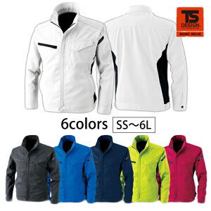 作業着 作業服 長袖 ブルゾン ジャケット 上着 春夏 ストレッチ 通気性 JIS 制電 メンズ レディース かっこいい おしゃれ / SS〜4L TS DESIGN 藤和 春夏作業服 AIR ACTIVE ロングスリーブジャケット 810