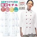 [即日出荷] チトセ アルベ 七分袖 コックシャツ メンズ レディース 男女兼用 安い ストレッチ 透け防止 シワになりにくい 防汚 オリジナル 限定デザイン ct-as7804t