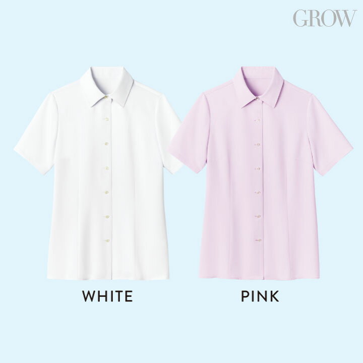 楽天市場】【期間限定10%OFF】レディース 半袖シャツ 無地 ワイシャツ 