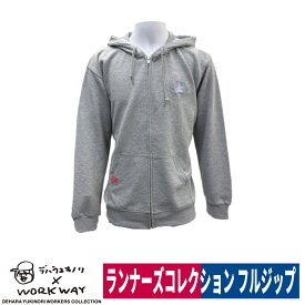 デハラユキノリ 限定 パーカー ジップパーカー ジップ 2重フード 厚手 グレー プリント らん ラン RUN 前後 サトシ君 走る 新作 WWD2026-8