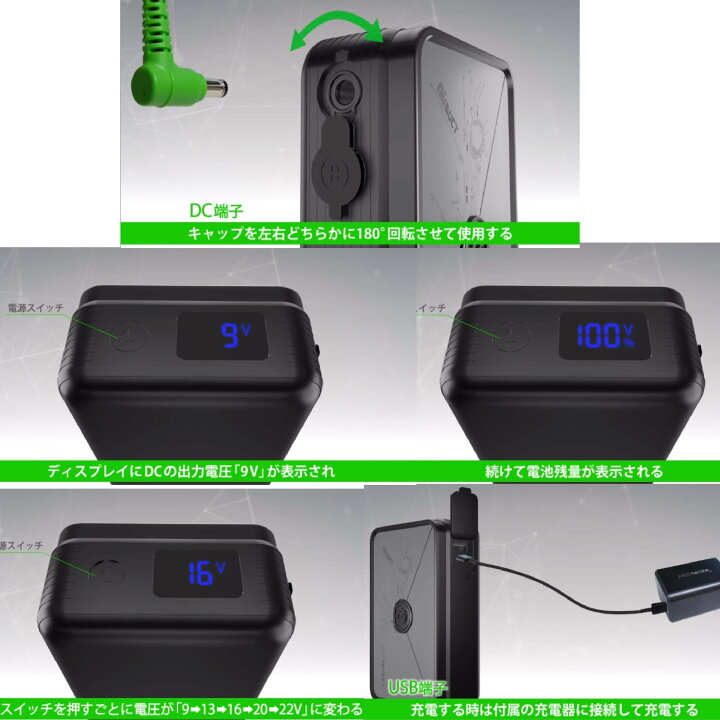 楽天市場】NEOTERIZE AIRDUCT ファン・バッテリーセット 22V LED搭載 