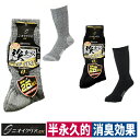 靴下 消臭 抗菌 2足組 ニオイクリア ストロング 先丸 強い ロークルー丈 コーコス信岡 G-8430