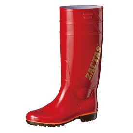 長靴 耐油 PVCロングレインブーツ 日本製 レッド 弘進ゴム ザクタス Z-100