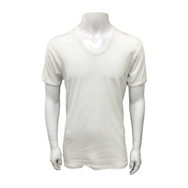 肌着 インナー 半袖 U首 シャツ 綿100% 2枚組 抗菌防臭 働く良品 M/L/LL 8958