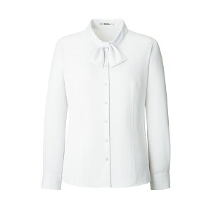 ボンマックス BONMAX ブラウス 長袖ブラウス RB4172 トップス レディース 長袖 リボンタイ 洗える 抗菌 防臭 ニット ストレッチ オフィス ユニフォーム 事務服 制服 通年 5号 7号 9号 11号 13号 15号