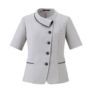 ボンマックス BONMAX ジャケット オーバーブラウス AJ0864 トップス ブラウス カットソー 半袖 レディース 洗える 洗濯 消臭 ストレッチ オフィス ユニフォーム 事務服 制服 春 夏 5号 7号 9号 11号