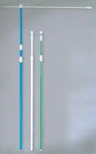 のぼり旗 ポール 3m3段伸縮ポール/白/直径25mm/横棒850mm No.961