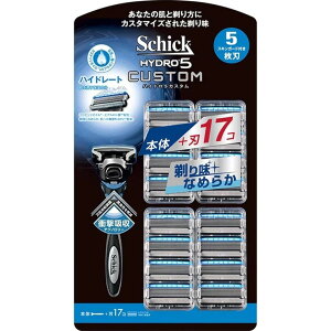 Schick(�V�b�N) 5���n �n�C�h��5 �J�X�^�� �{��+�n17�R Schick Hydro5 Custom 17P �֐n �J�~�\�� �E��� �����Y �V�F�[�r���O �܂Ƃߔ��� ��e�� �䓁 �Ђ����� �O���[�~���O �t�F�C�X�P�A