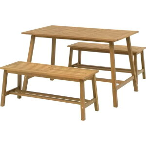 �^�J�V���[ �}���[�E�b�h �_�C�j���O�e�[�u��&�x���` 3�_�Z�b�g Takasho Marywood Dining Table & Bench 3-piece Set �K�[�f���e�[�u��