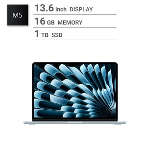 �A�b�v�� Apple/MacBook Air 13�C���`/10�R�ACPU/ 10�R�AGPU/M5�`�b�v /16GB/1TB SSD-�X�J�C�u���[ Apple MacBook Air 13-inch, 10-core CPU, 10-core GPU, M5 chip, 16GB RAM, 1TB SSD - Sky Blue /MacBook Air �m�[�g�p�\�R�� ���^ �y�� ��