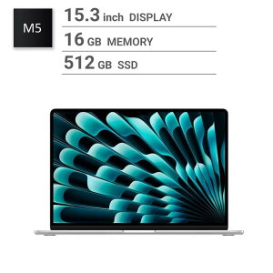 �A�b�v�� Apple/MacBook Air 15�C���`/10�R�ACPU/ 10�R�AGPU/M5�`�b�v /16GB/512GB SSD-�V���o�[ Apple MacBook Air 15-inch / 10-core CPU / 10-core GPU / M5 chip / 16GB RAM / 512GB SSD - Silver /MacBook Air �m�[�g�p�\�R�� ���^ �y�� 