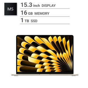 �A�b�v�� Apple/MacBook Air 15�C���`/10�R�ACPU/ 10�R�AGPU/M5�`�b�v /16GB/1TB SSD-�X�^�[���C�g Apple MacBook Air 15-inch / 10-core CPU / 10-core GPU / M5 chip / 16GB RAM / 1TB SSD - Starlight /MacBook Air �m�[�g�p�\�R�� ���^ �y