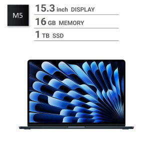�A�b�v�� Apple/MacBook Air 15�C���`/10�R�ACPU/ 10�R�AGPU/M5�`�b�v /16GB/1TB SSD-�~�b�h�i�C�g Apple MacBook Air 15-inch / 10-core CPU / 10-core GPU / M5 chip / 16GB RAM / 1TB SSD - Midnight /MacBook Air �m�[�g�p�\�R�� ���^ �y