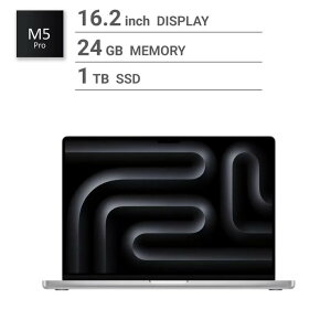 �A�b�v�� Apple/MacBook Pro 16�C���`/18�R�ACPU/ 20�R�AGPU/M5 Pro�`�b�v /24GB/1TB SSD-�V���o�[ Apple MacBook Pro 16-inch / 18-core CPU / 20-core GPU / M5 Pro chip / 24GB RAM / 1TB SSD - Silver /MacBook Pro �m�[�g�p�\�R�� �����\ 