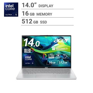 �G�C�T�[ �m�[�gPC/Swift Lite/14.0�C���`/OLED/Core Ultra5 115U/������ 16GB/SSD 512GB/���C�g�V���o�[/SFL14-54M-A56Y ACER Laptop /Swift Lite/14.0inch/Core Ultra 5 115U/16GB Memory/512GB SSD/Light Silver/SFL14-54M-A56Y �m�[�gPC/Swift ��