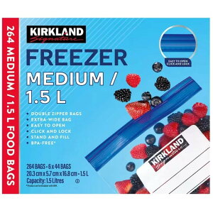 �J�[�N�����h�V�O�l�`���[ �t���[�U�[�o�b�O M�T�C�Y 264�� Kirkland Signature Freezer Storage Bags M Size 264ct �t���[�U�[�o�b�O M�T�C �ۑ��� �W�b�p�[�o�b�O �H�i�ۑ� �Ⓚ�ۑ� ��e�� �܂Ƃߔ��� �Ɩ�