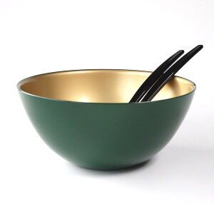 �G�`�[���V�b�L �z�O���� �T���_�{�E�� �T�[�o�[�t�� Echizen Japanese Lacquerware Salad Bowl with Servers �T���_�{�E��