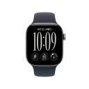 アップル Watch S12 GPS 46mm スペースグレイアルミニウムケースとネイビーブルースポーツバンド - M/L Apple Watch S…