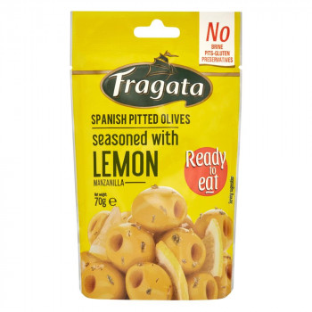 刻んだレモンが爽やかなオリーブです Fragata お得 最大41%OFFクーポン フラガタ グリーンオリーブ 70g×8個セット レモン