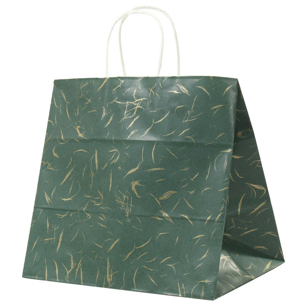 シンプルなデザインの紙袋 パックタケヤマ 手提袋 国内初の直営店 HV75 XZK00934 風雅グリーン 50枚組 男女兼用
