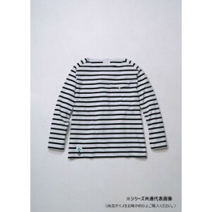 桑和 B3905-52 長袖Tシャツ(胸ポケット付き) Sサイズ ホワイトXブラックB(610) BEAMS DESIGN