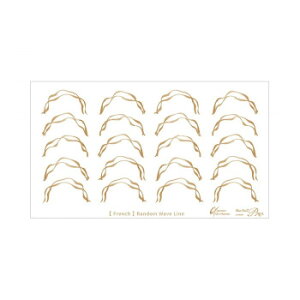 Sha-Nail Pro PLUS ʃlC lCV[ French Random Wave Line -Gold- FR-RRW01