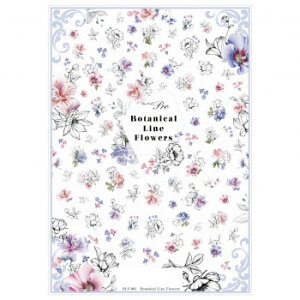 Sha-Nail Pro ʃlC lCV[ Botanical Line Flowers/{^jJCt[ BLF-001
