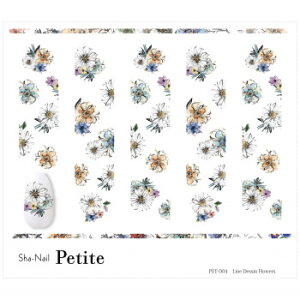Sha-Nail Petite ʃlC lCV[ Petite Line Dessin Flowers PET-004