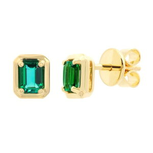18K �C�G���[�S�[���h �G�������h�J�b�g �����G�������h �s�A�X 18K Yellow Gold Emerald Cut EMERALD Earrings �W���G���[ �v���[���g �L�O�� �a���� �M�t�g