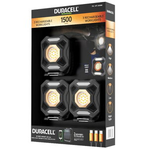 �f�����Z�� 1500���[���� �[�d�����[�N���C�g 3�Z�b�g DURACELL 1500LM Rechargeable Worklights 3PK