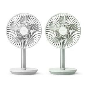 LUMENA R[hX @ 2Zbg zCg&y[O[ LUMENA Cordless Desk Fan Twin Pack White & Pale Green