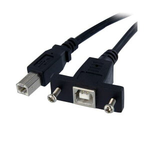 StarTech.com USB2.0�p�l���}�E���g�^�P�[�u�� 30cm �p�l���}�E���g�pUSB B�|�[�g�i���X�j-USBB�|�[�g�i�I�X�j �u���b�N USBPNLBFBM1 1�{