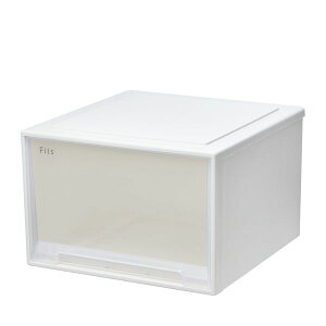 【送料無料】天馬 Fits フィッツケース 45-45L 幅45×奥行45×高さ30cm ホワイトクリア