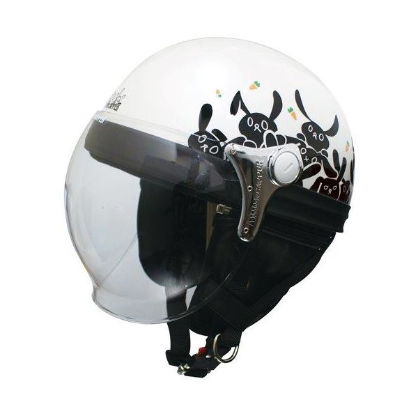 【送料無料】ダムトラックス（DAMMTRAX） ハーフヘルメット CARINA HARF（カリーナハーフ） ホワイト／RABBIT レディース（57cm～58cm） ヘルメット