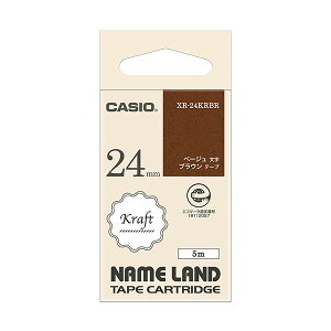 �y���������z�J�V�I NAME LAND�N���t�g�e�[�v 24mm×5m �u���E��/�x�[�W������ XR-24KRBR 1��