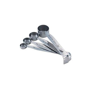 〔3個セット〕 計量スプーン 大さじ:15ml 中さじ:5ml 小さじ1/2:2.5ml 小さじ1/4:1.25ml ステンレス SELECT100 キッチン用品