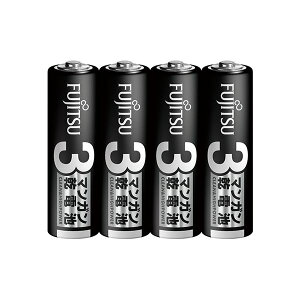 (まとめ)FDK 富士通 マンガン乾電池 単3形R6PU(4S) 1セット(40本:4本×10パック)【×10セット】
