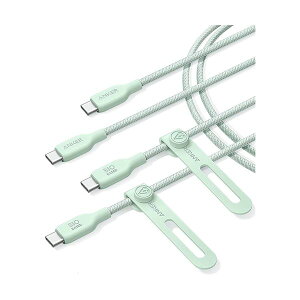 �A���J�[�W���p�� ANKER USB-C��USB-C �P�[�u���i240W �G�R�t�����h���[�i�C�����j 1.8m �O���[�� B80E60611�p�b�N�i2�{�j