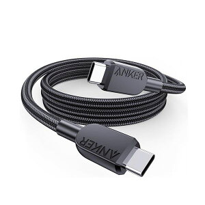 �i�܂Ƃ߁j �A���J�[�W���p�� ANKER USB-C��USB-C �P�[�u���i���ϋv�i�C�����j 0.9m �u���b�N A81C5011 1�{ �y×2�Z�b�g�z