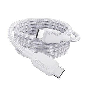 �i�܂Ƃ߁j �A���J�[�W���p�� ANKER USB-C��USB-C �P�[�u���i���ϋv�i�C�����j 1.8m �z���C�g A81C6021 1�{ �y×2�Z�b�g�z
