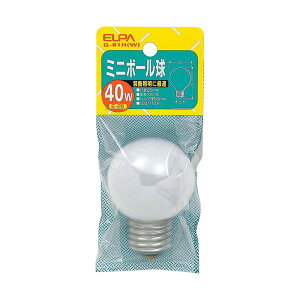 �i�܂Ƃ߁j ELPA�~�j�{�[���� 40W G-81H�iW�j 1�� �y×5�Z�b�g�z