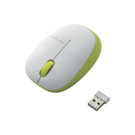 （まとめ）エレコム ELECOM ワイヤレスLEDマウス M-BL20DBGN 白緑【×5セット】